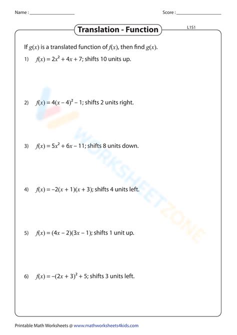 Quadratic Function or Not Worksheet に対する画像結果