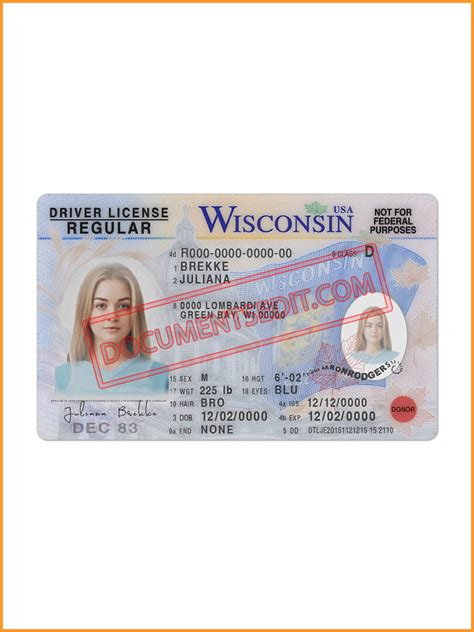 Image result for Wisconsin Drivers License Back
