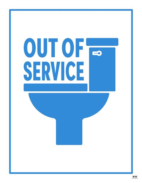 Toradh íomhá ar Out of Service Sign Printable PDF