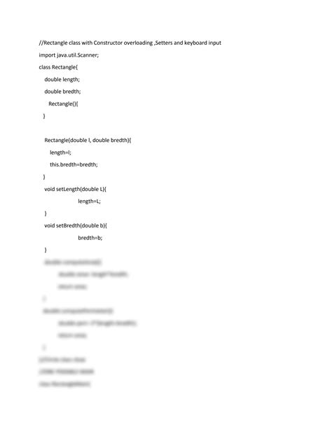 Image result for Find Area of Rectangle by Constructor Overloading in Java
