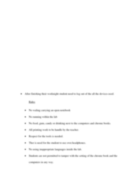 Image result for Computer Science Classroom Rules