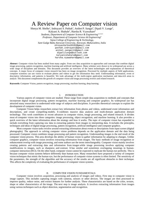 Image result for Computer Vision Paper Red Colored Title