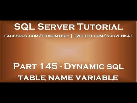 Image result for SQL Dynamic Table Name