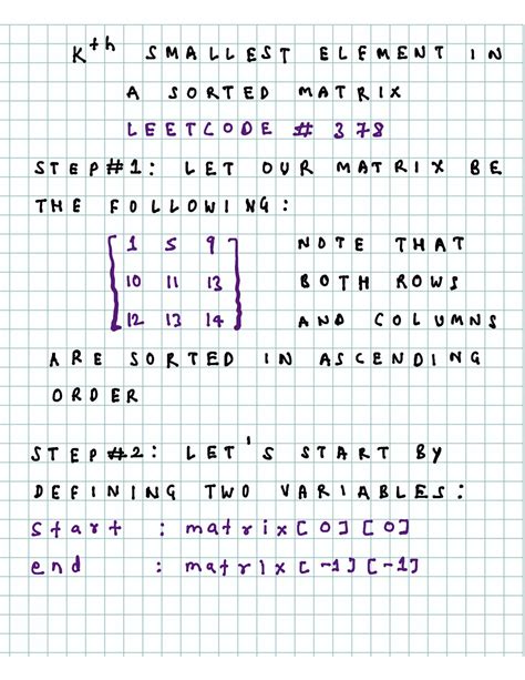 Image result for KTH Element of Two Sorted Matrix