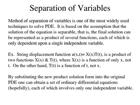 Image result for Separation of Variable Textbook