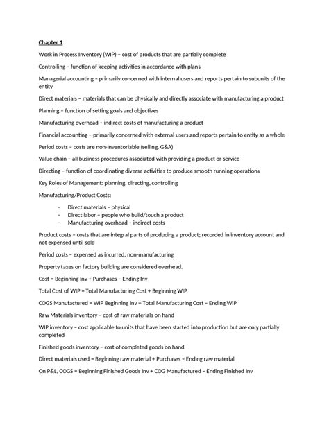 Image result for Cost per Unit Formula WIP