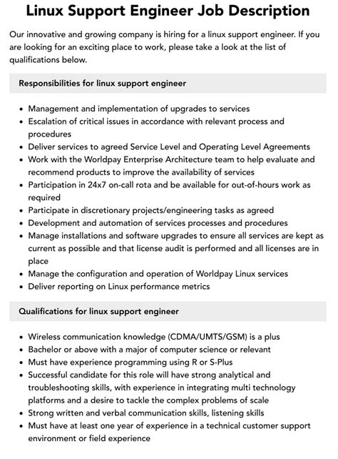 Afbeeldingsresultaten voor Linux Engineer Jobs