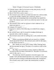 Image result for External Cause Coding Practice Exercises