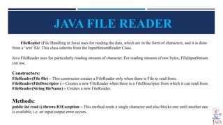 Toradh íomhá ar File Handling in Java Structure