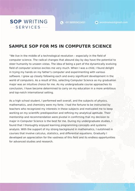 Image result for SOP Computer Science