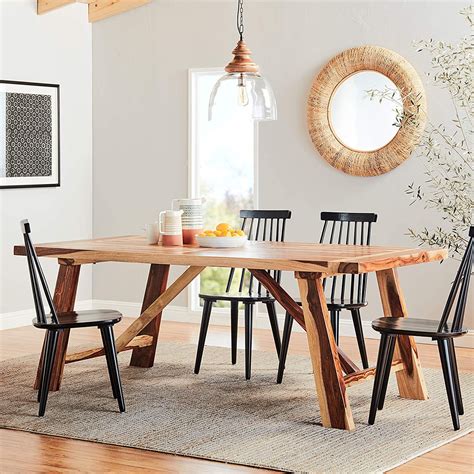Afbeeldingsresultaten voor Rustic Farmhouse Dining Table with Bench