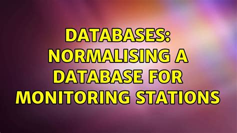 Toradh íomhá ar Normalising Databases