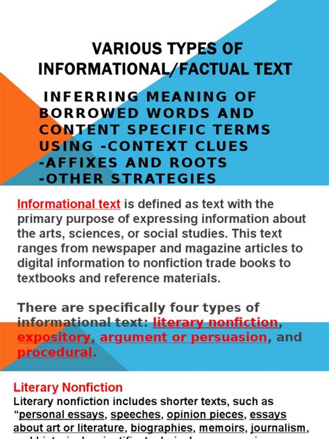 Image result for Informational Text Types