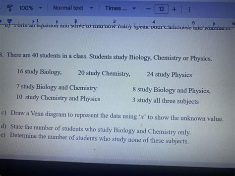 Toradh íomhá ar Form 3 Maths Questions