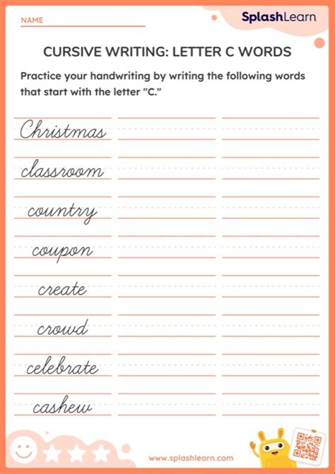 Image result for Cursive C Worksheet