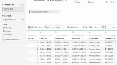 Image result for Create SQL Query in Tableau