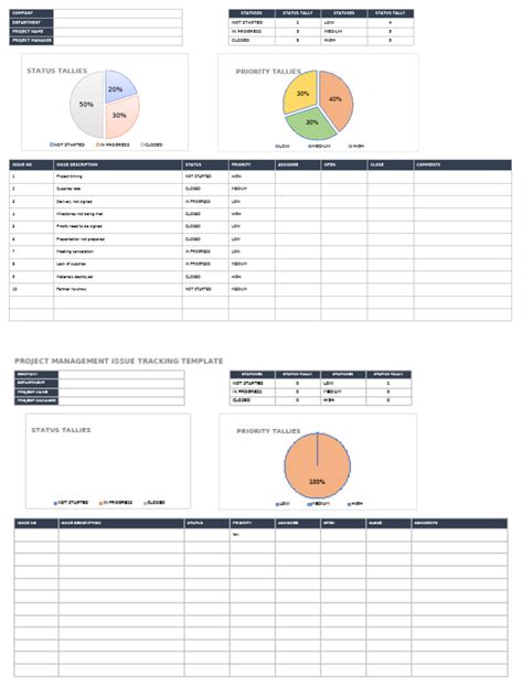 IC Project Management Issue Tracking Template 10636 | PDF