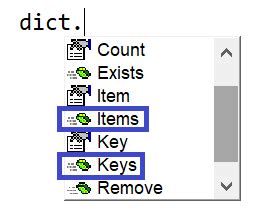 Image result for Dictionary in Visual Basic Excel