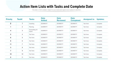 Image result for Action Items List Example with Image