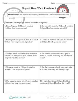 Time Duration Word Problems Worksheet に対する画像結果