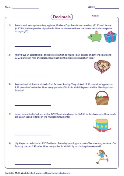 Image result for Decimal Division Word Problems Worksheet