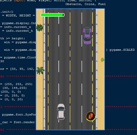Toradh íomhá ar Python Car Game