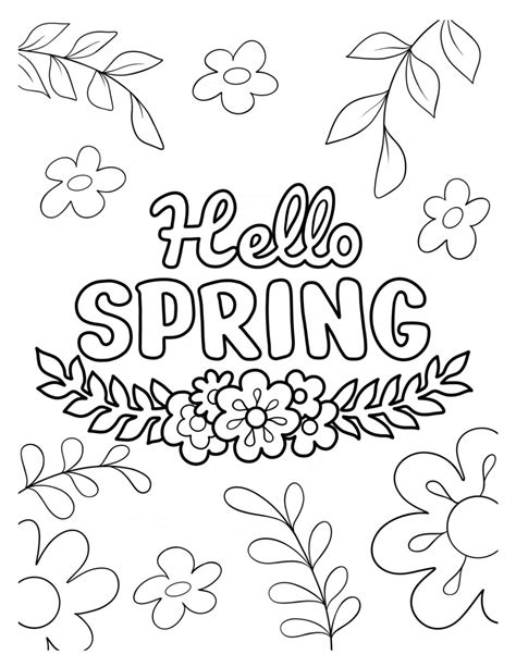 Image result for Spring Coloring Pages