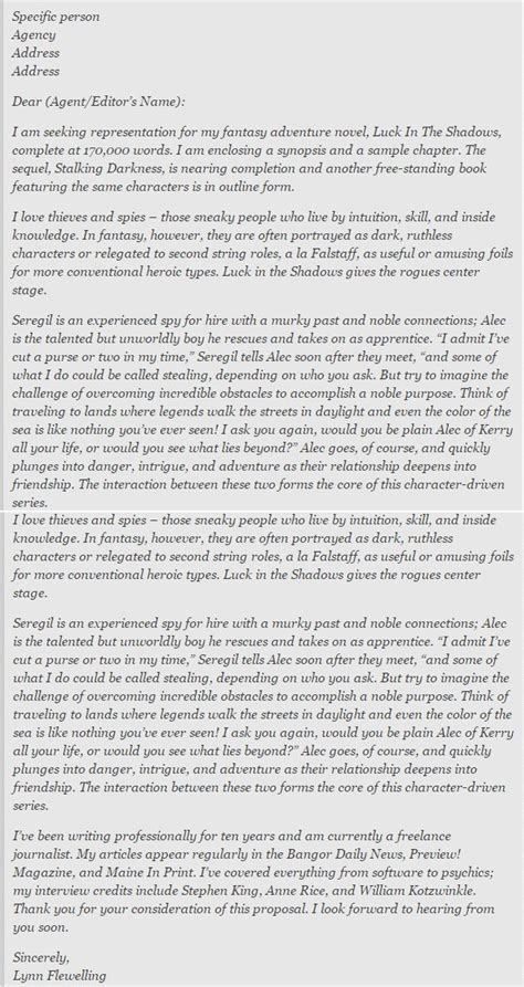 Famous Query Letters Examples に対する画像結果