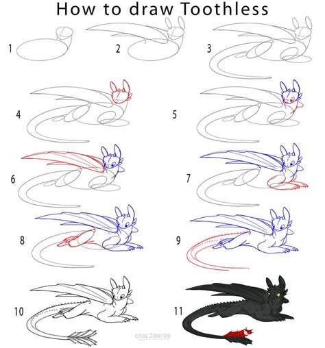 Toradh íomhá ar How to Train Your Dragon Toothless Easy to Draw