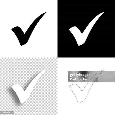 Check Mark Icon Outline Photos and Premium High Res Pictures - Getty Images