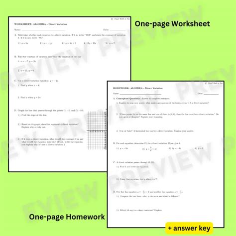 Image result for Direct Variation Worksheet Grade 8