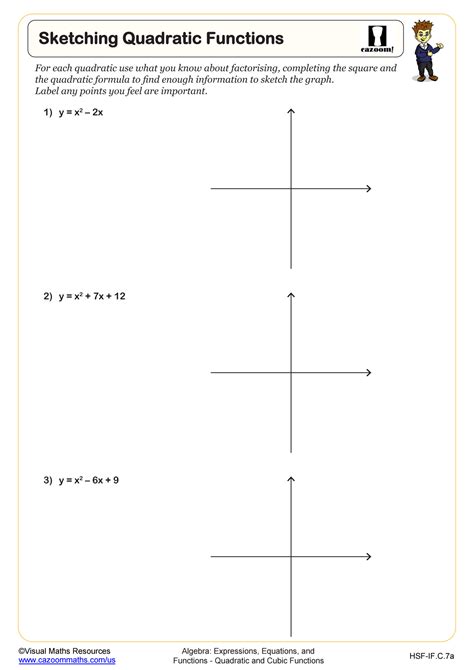 Image result for Writing Quadratic Functions Worksheet