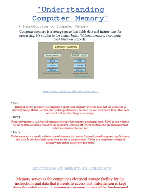 Afbeeldingsresultaten voor What Is the Function of Computer Memory