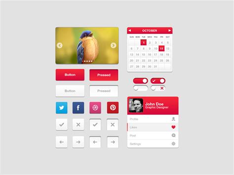 Image result for Red UI Design