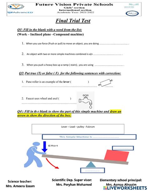 Image result for Compund Machine Worksheet