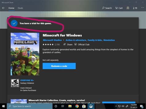 Image result for Minecraft Free Trial Windows 10 Xbox
