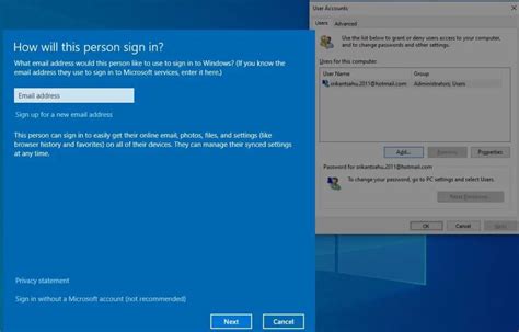 Image result for Creating a Local Account Windows 1.0