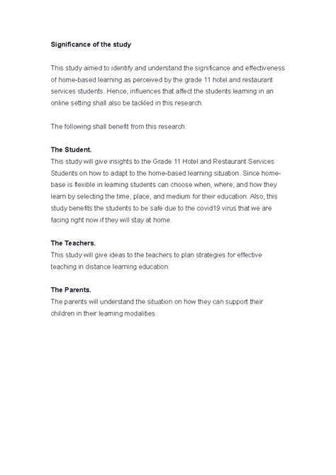 Image result for Significance of Research Study Examples