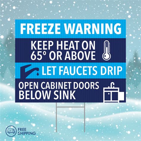 Image result for Freeze Protection Sign