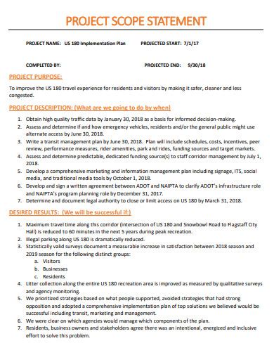 Project Scope Statement Example for Construction に対する画像結果