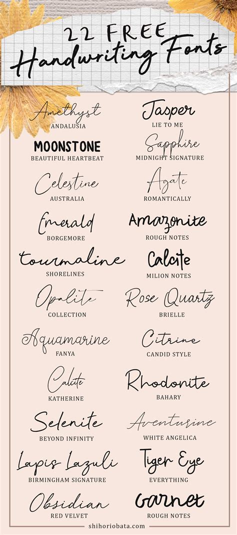 Cool Handwriting Fonts