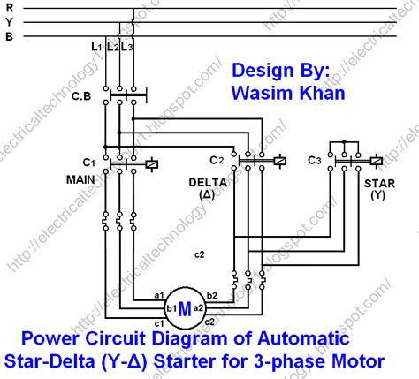 Star Delta Motor Starter Diagram に対する画像結果