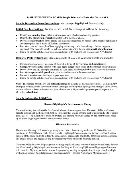 Image result for APA Discussion Example