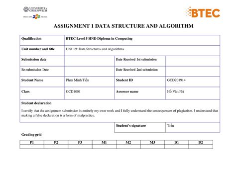 Assignment Font Page for Data Structure and Algorithm に対する画像結果