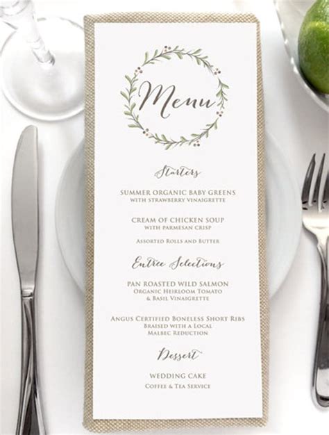 Rustic Wedding Menu Card に対する画像結果