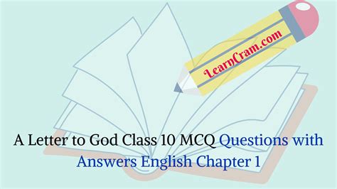 Class 10 English Chapter 1 a Letter to God Most Question に対する画像結果