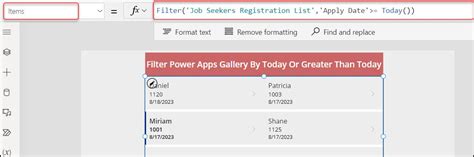 Image result for Date Filter in Power Apps
