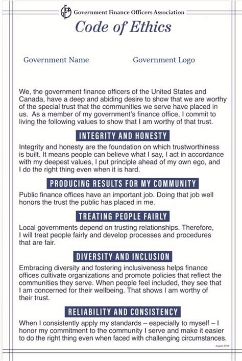 Résultat d’images pour EC Code of Ethics Printable