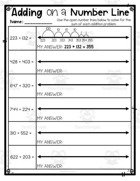 Image result for Double-Digit Addition Number Line Worksheet 10s