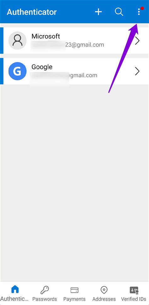 Image result for Microsoft Authenticator App Android Layout